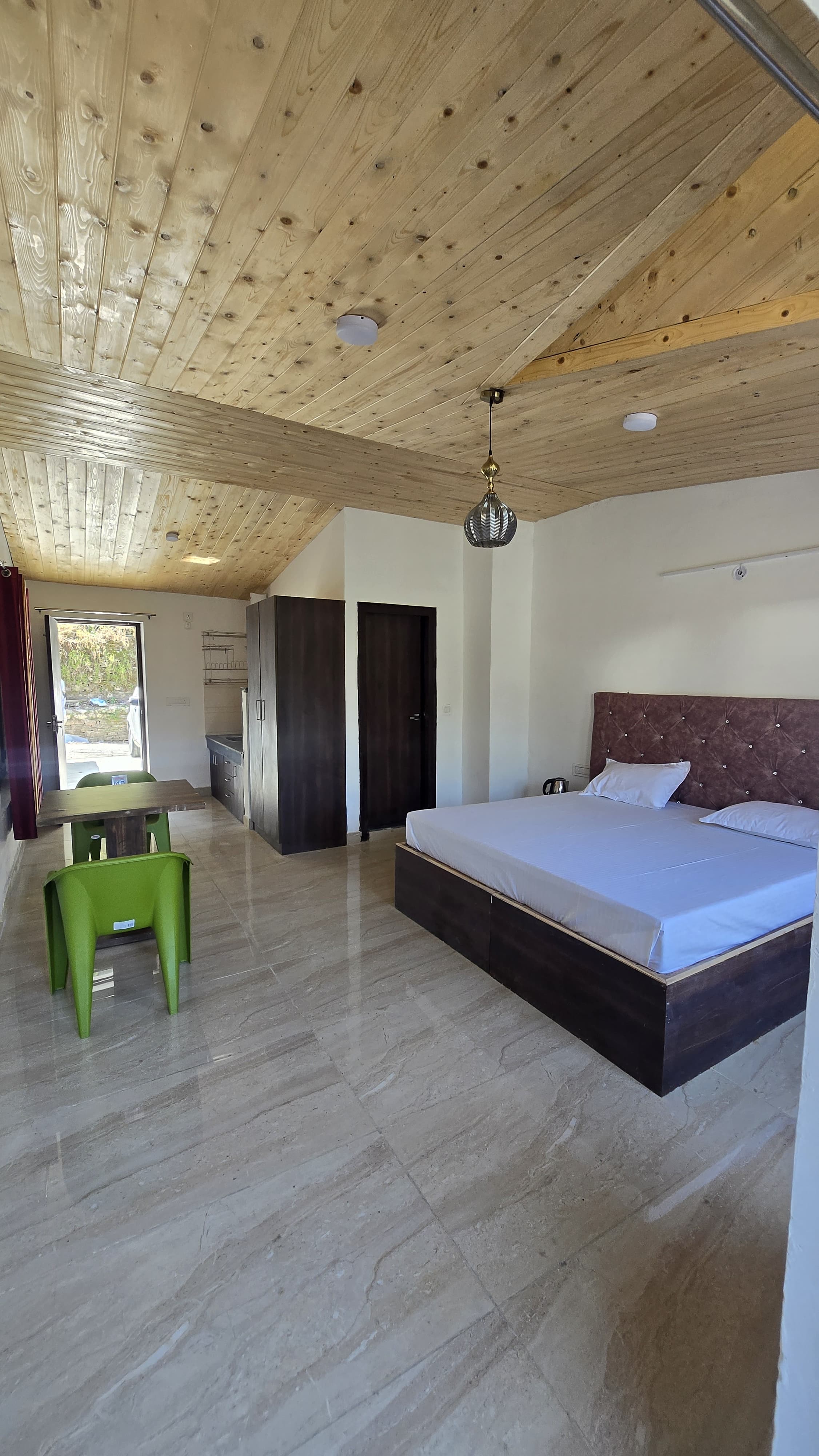 Bedroom with Wood Ceiling